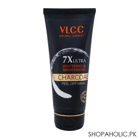 vlcc natural sciences 7x ultra whitening & brightening charcoal peel off mask, 100g main image