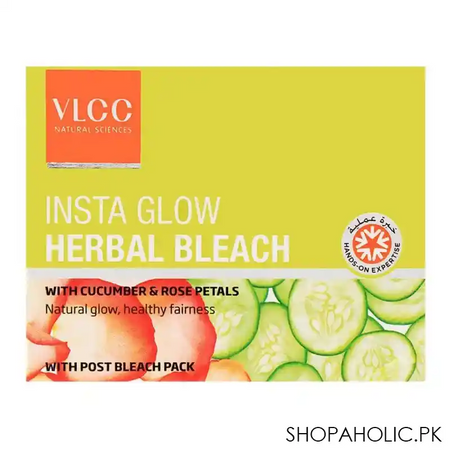 vlcc natural sciences insta glow herbal bleach 27g image2