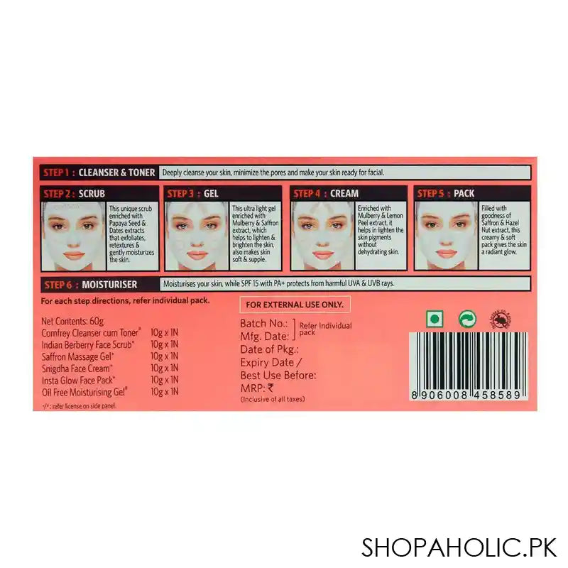 VLCC Natural Sciences Party Glow 6 Step Facial Kit 60g - Image 3