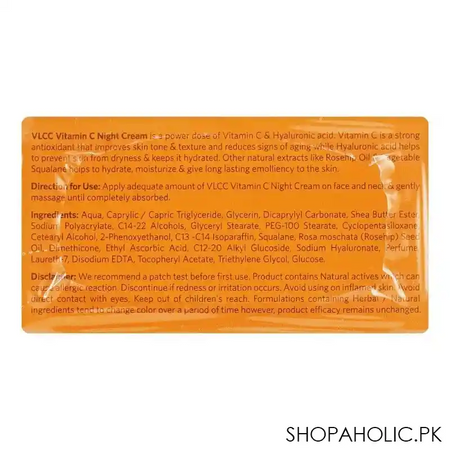 vlcc natural sciences vitamin c night cream, hydrates & repairs skin, 50g image3