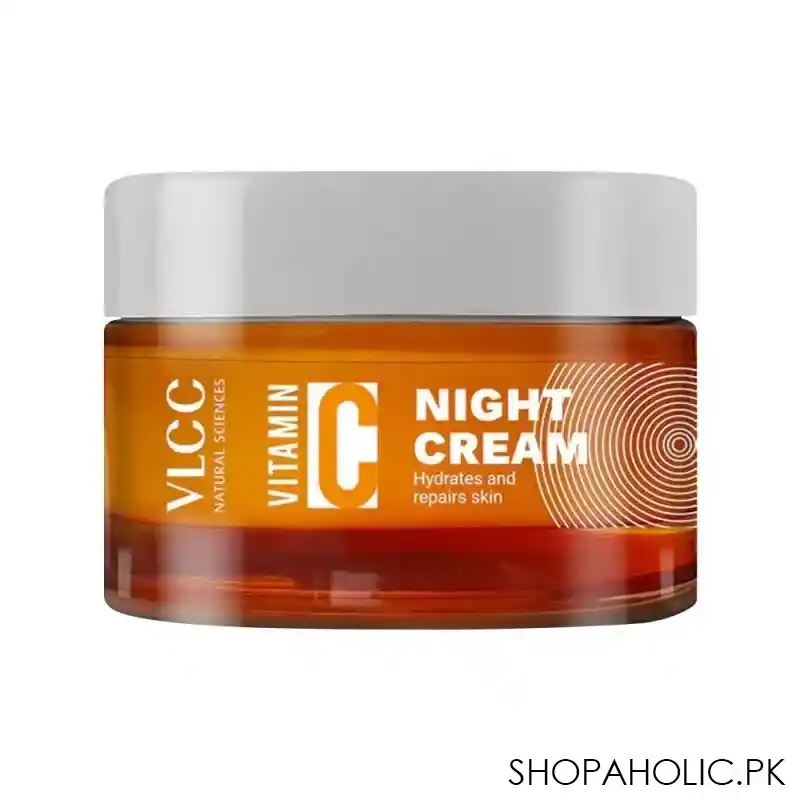 vlcc natural sciences vitamin c night cream, hydrates & repairs skin, 50g main image