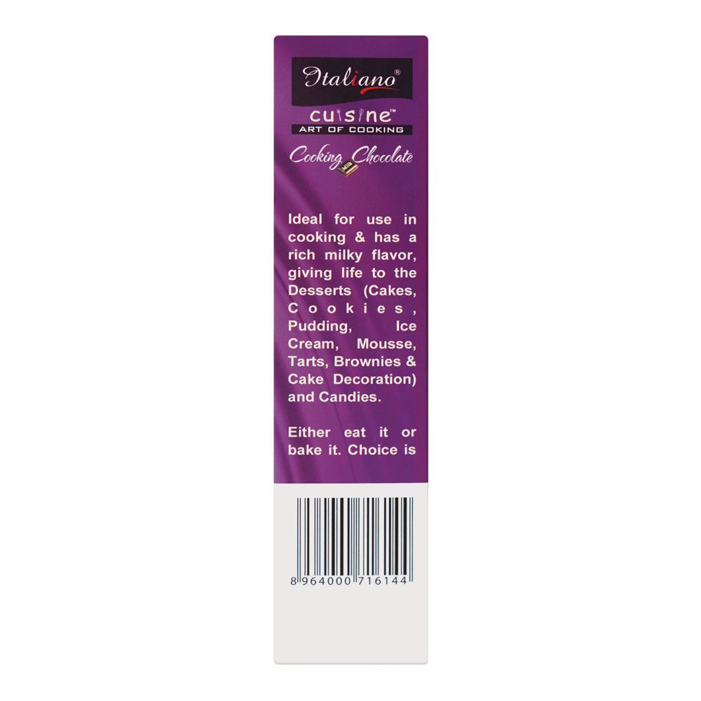 Italiano Cooking Chocolate, Smooth Milk Chocolate, 500g - Image 4