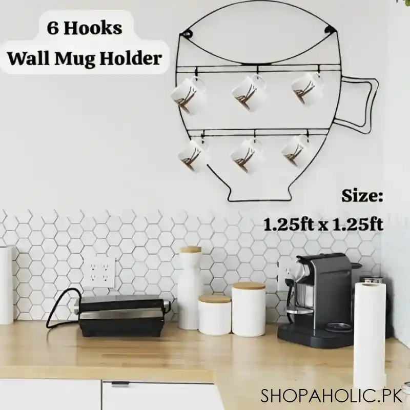 wall 6 hooks cup holder image2