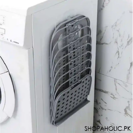 wall hanging foldable multifunctional laundry storage basket image5