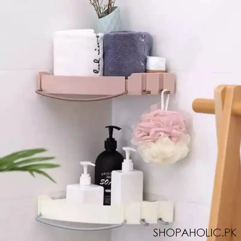 wall mounted bathroom shower storage rack main image