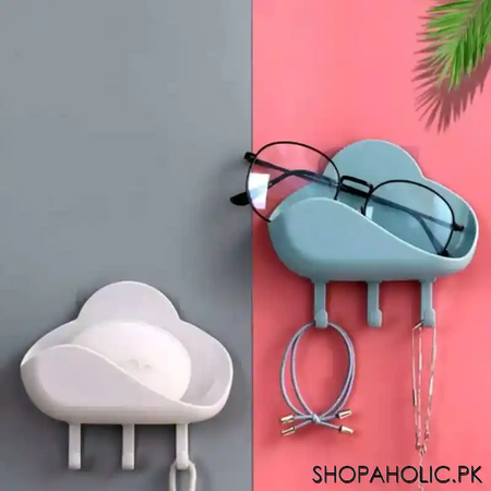 wall mounted cloud soap holder with hooks image5