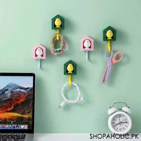 wall mounted cute movable bird hook (1 piece) image4