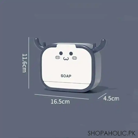 wall mounted deer shaped flip drain soap box with tray image6