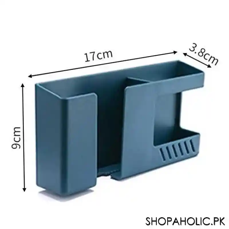 wall mounted double lattice remote control & mobile phone holder image2