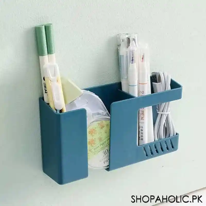 wall mounted double lattice remote control & mobile phone holder image6