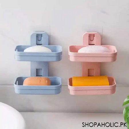 wall mounted double layer soap holder image3