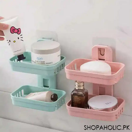 wall mounted double layer soap holder image4