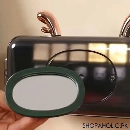 wall mounted lipstick holder organizer display case dust proof with mirror image4