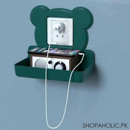 wall mounted mickey mouse shaped socket mobile phone storage holder image3