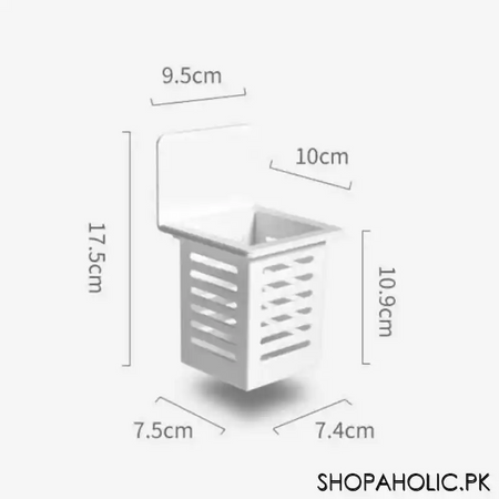 wall mounted multifunctional draining cutlery storage box holder image2