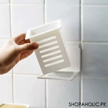 wall mounted multifunctional draining cutlery storage box holder image5