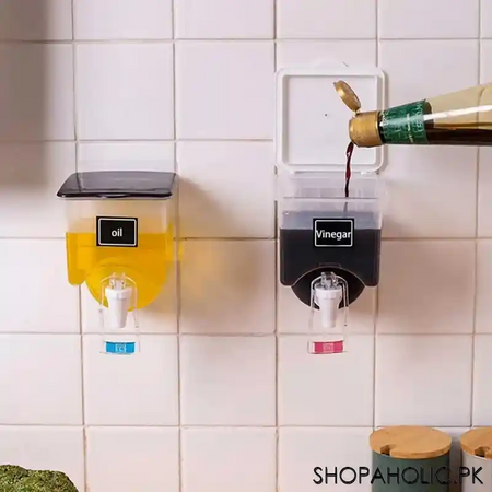 wall mounted oil and vinegar dispenser jar container image5