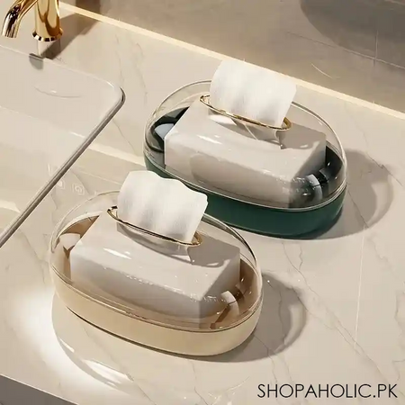 wall mounted oval acrylic luxury tissue box image3