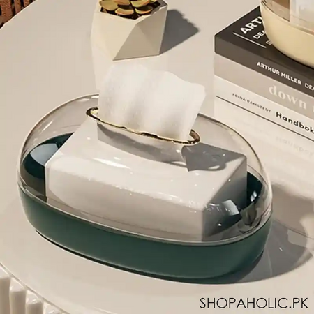 wall mounted oval acrylic luxury tissue box image4