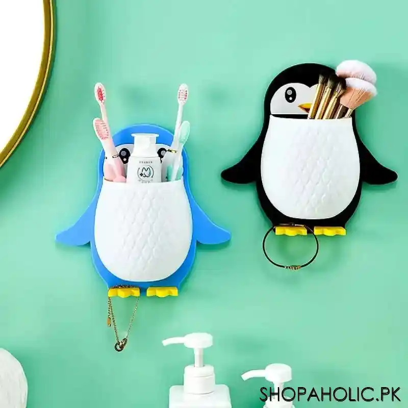 wall mounted penguin toothbrush storage holder image7