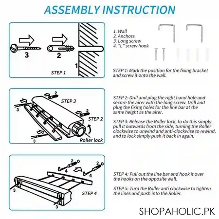 wall mounted retractable clothesline indoor outdoor laundry telescopic clothes drying hanger image3
