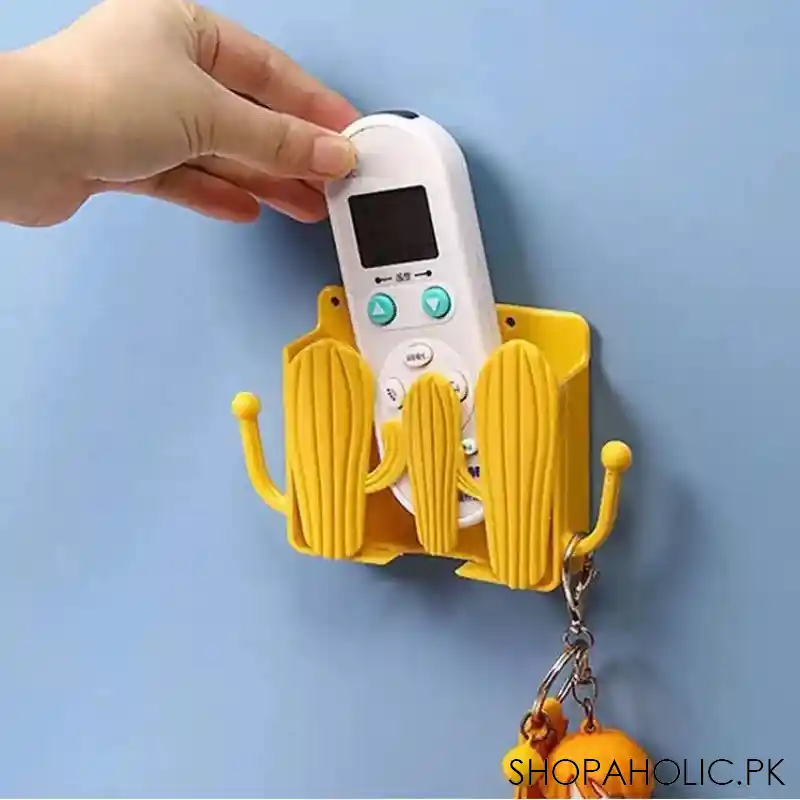 wall mounted self adhesive cactus shaped charger phone bracket holder image2