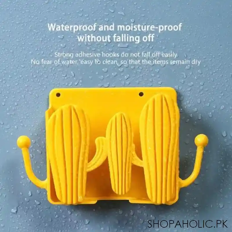 wall mounted self adhesive cactus shaped charger phone bracket holder image5