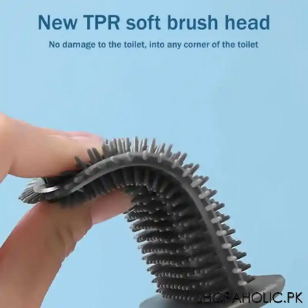 wall mounted silicone toilet brush with quick drying holder image4
