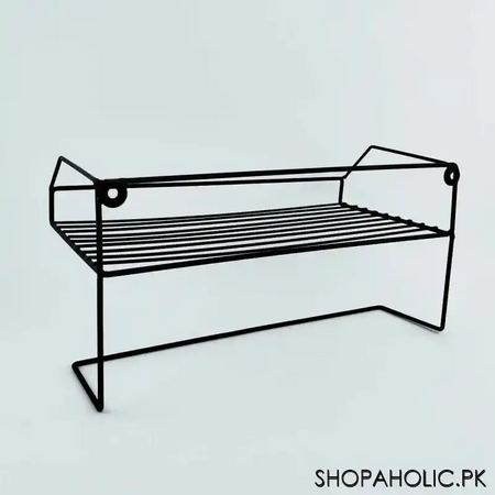 wall mounted storage rack and towel holder   metal image2