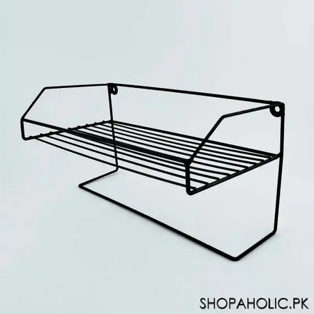 wall mounted storage rack and towel holder   metal main image
