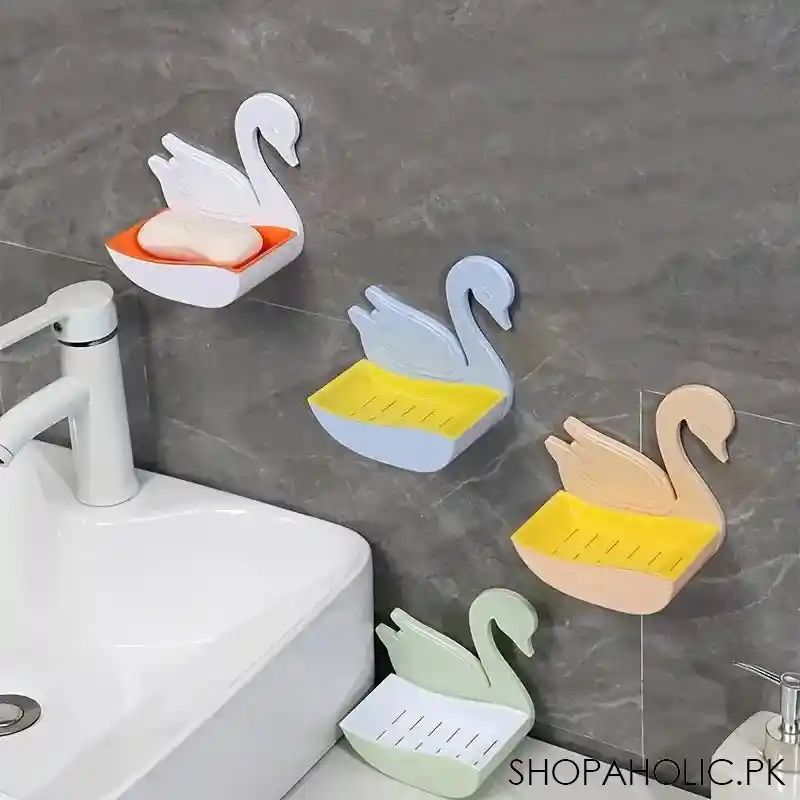wall mounted swan shape soap box image5