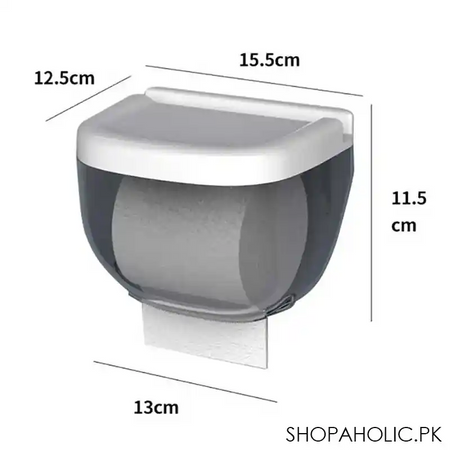 wall mounted toilet tissue roll paper holder with shelf storage organizer image3