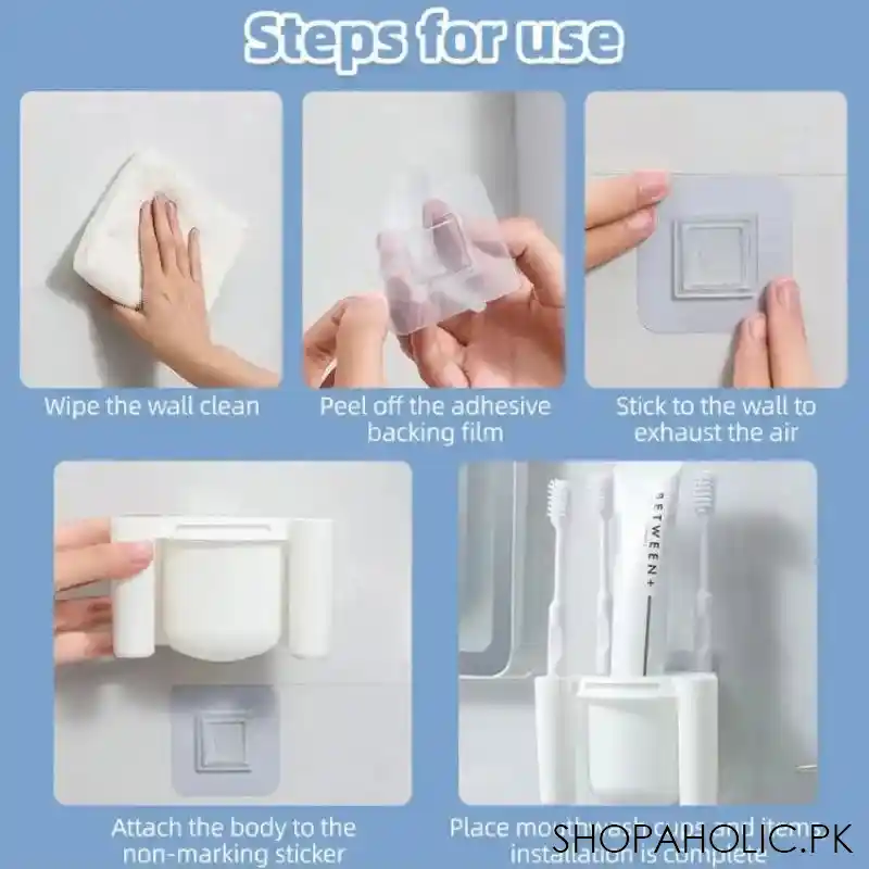 wall mounted toothbrush organizer image4