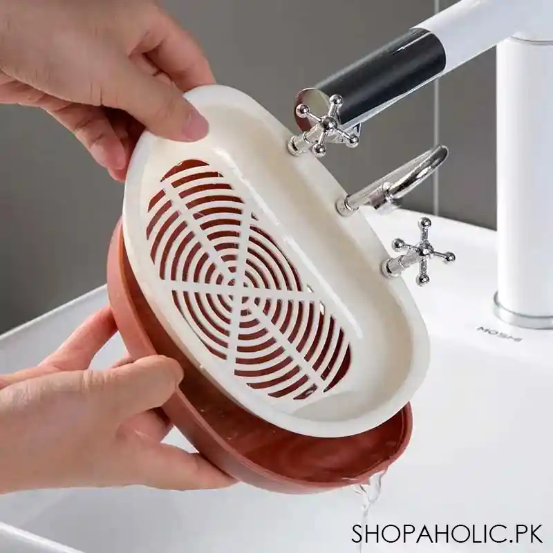wall mounted vanity sink shape soap holder image3