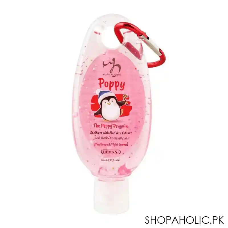 wasim badami poppy the peppy penguin kids hand sanitizer, 65ml main image