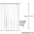 Waterproof Shower Curtain with Hooks (Random Design)