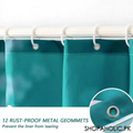 Waterproof Shower Curtain with Hooks (Random Design)