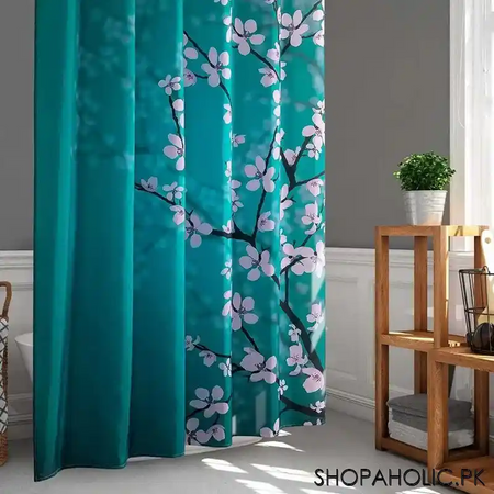 waterproof shower curtain with hooks (random design) image6