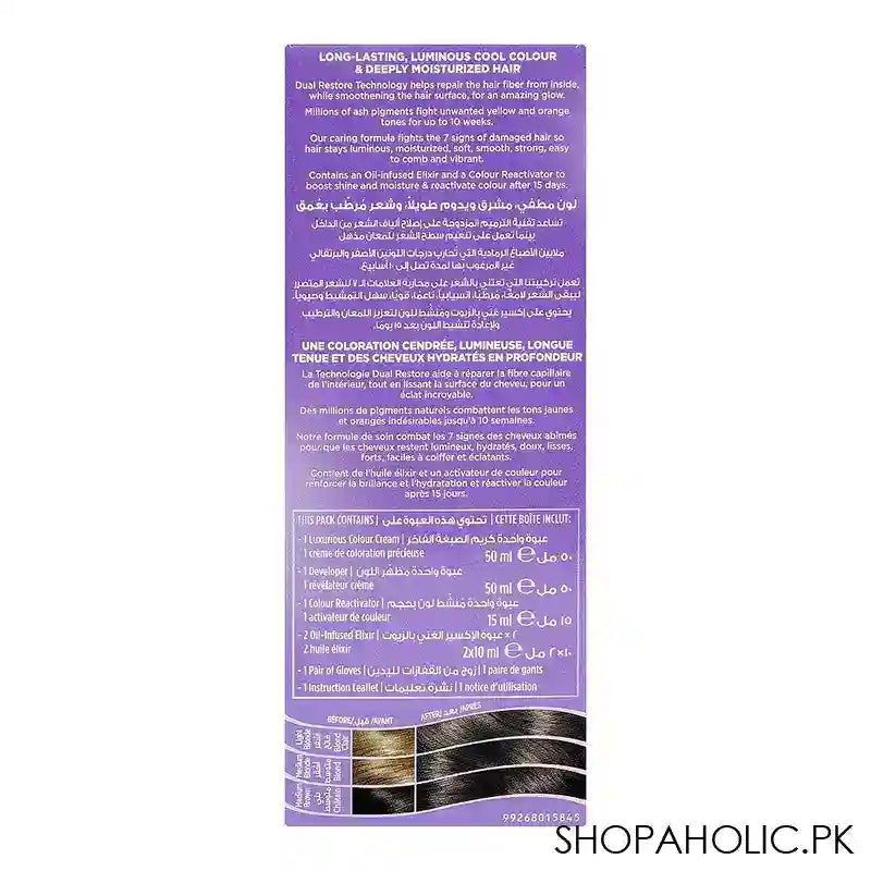 Wella Koleston 7 Infinite Glow Ash Collection Color Cream Kit, 8/18 Glowing Light Pearl Blonde - Image 3