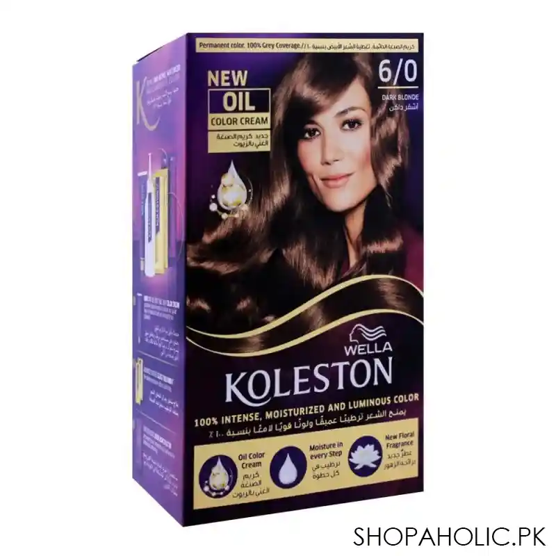 wella koleston color cream kit, 6/0 dark blonde main image