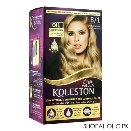 Wella Koleston Color Cream Kit 8/1 Light Ash Blonde - Image 5