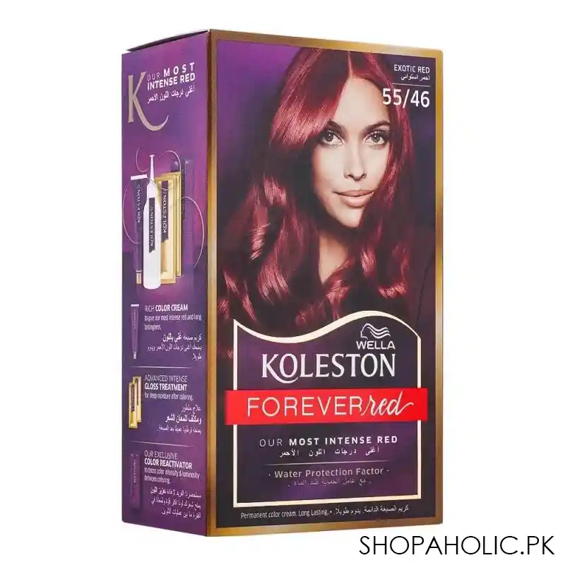 wella koleston forever red color cream kit, 55/46, exotic red main image