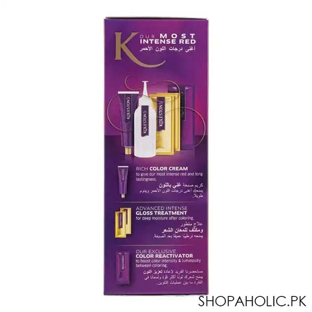 wella koleston forever red color cream kit, 77/44, intense copper red image3