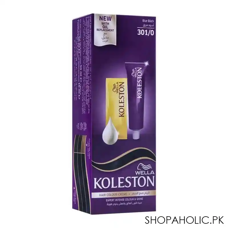 wella koleston hair color creme, 301/0, blue black main image