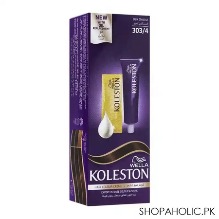 wella koleston hair color creme, 303/4, dark chestnut main image