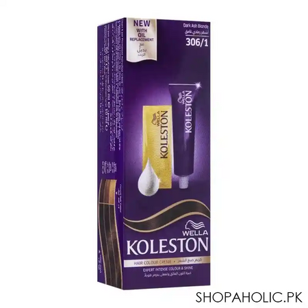 wella koleston hair color creme, 306/1, dark ash blonde main image