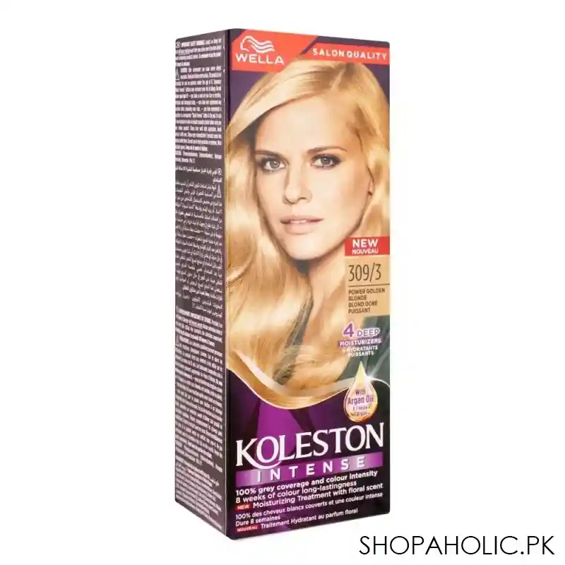 wella koleston intense hair colour, 309/3, power golden blonde image2