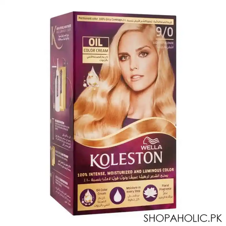 wella koleston oil color cream kit, 9/0, lightest blonde main image