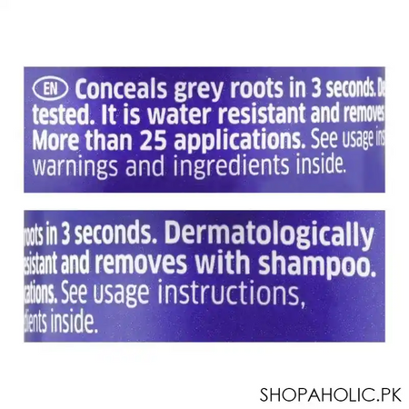 wella koleston roots touch up 3 sec root concealer hair spray, black, 75ml image3