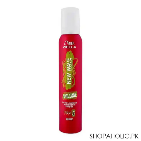 wella new wave volume 5 hair mousse, 200ml main image